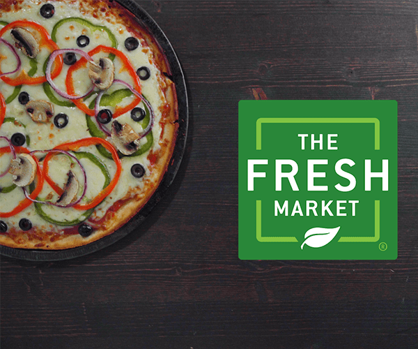 veggie pizza in video for The Fresh Market