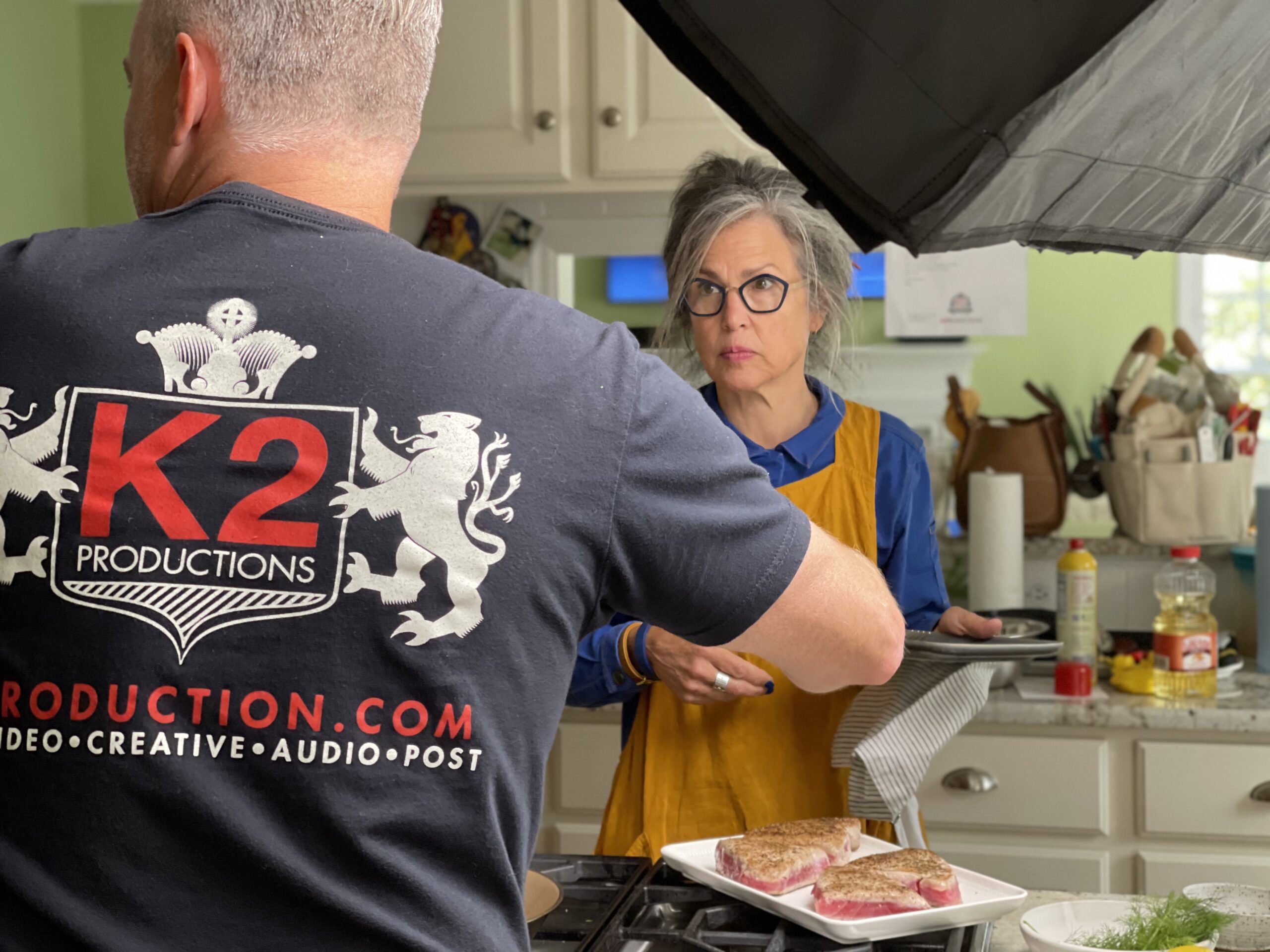 Cooking Show with Host at K2 Productions Greensboro Studio