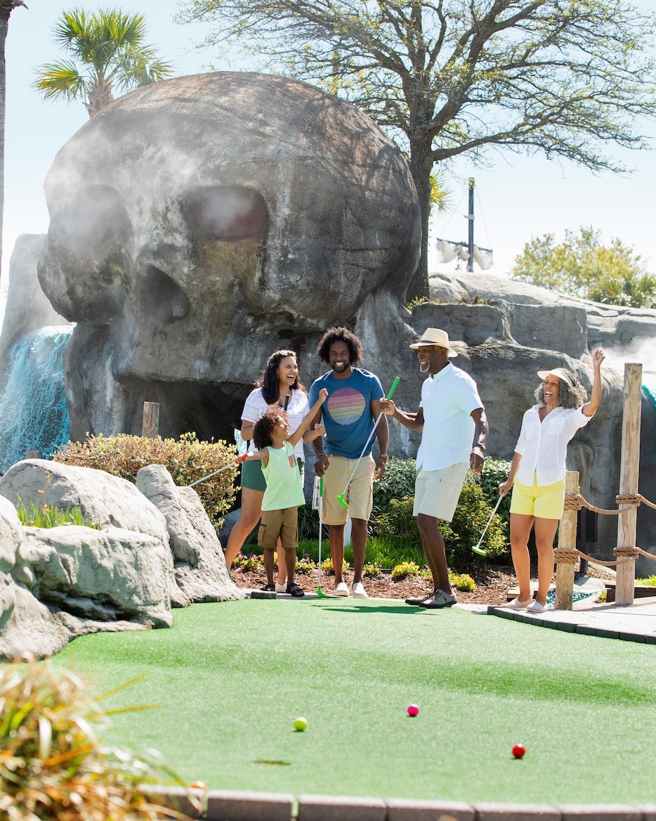 Mini golf with family