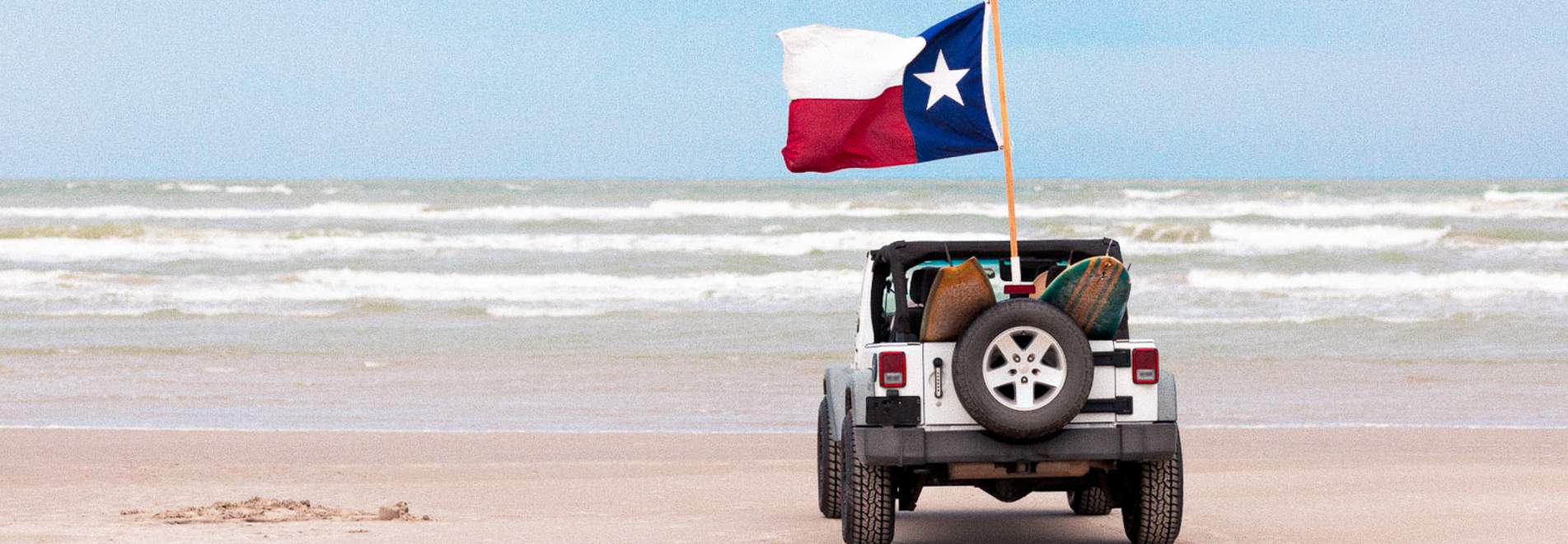Jeep on Texas Beach by K2 Productions Photography